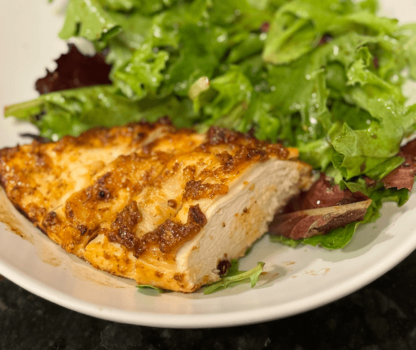 Honey mustard chicken & salad